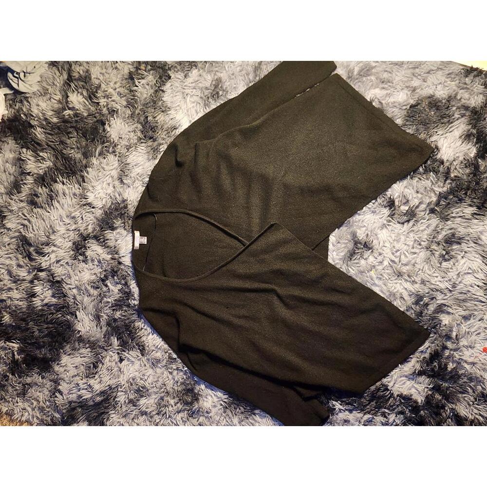 Charter Club 2 ply 100% Cashmere Cape Shawl Wrap Black Petite Small luxury